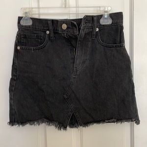 Madewell Black fringed mini skirt